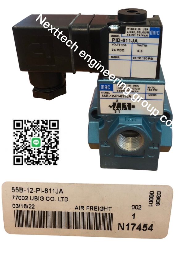 โซลินอยล์วาล์ว SOLENOID VALVE MAC 55B-12-PI-611JA