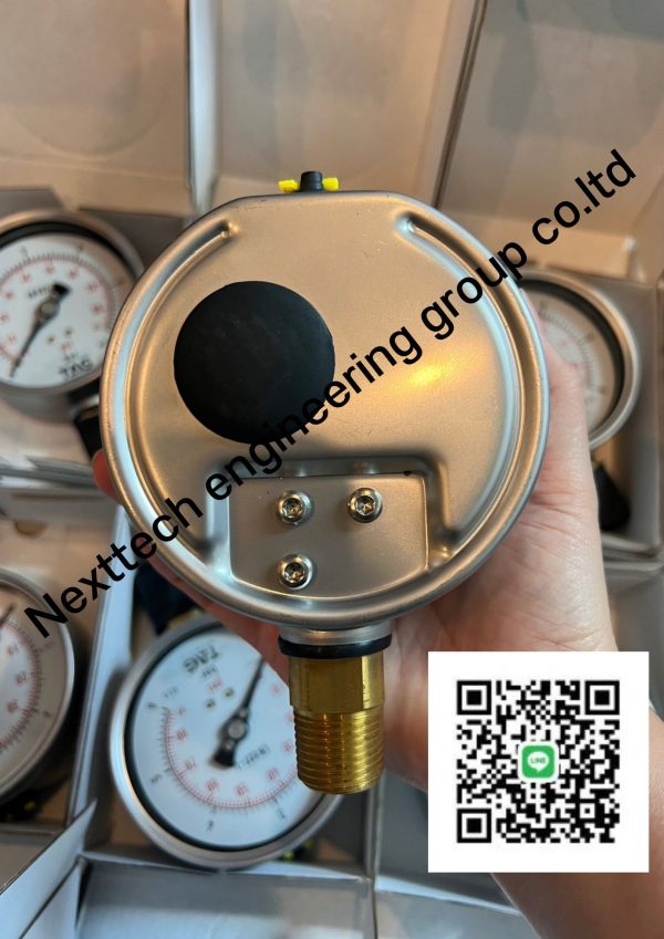 เพรสเชอร์เกจ เกจวัดแรงดัน ( Pressure Gauge ) หน้าปัด4นิ้ว เกลียวทองเหลืองออกล่าง 1/2" ยี่ห้อ TAG